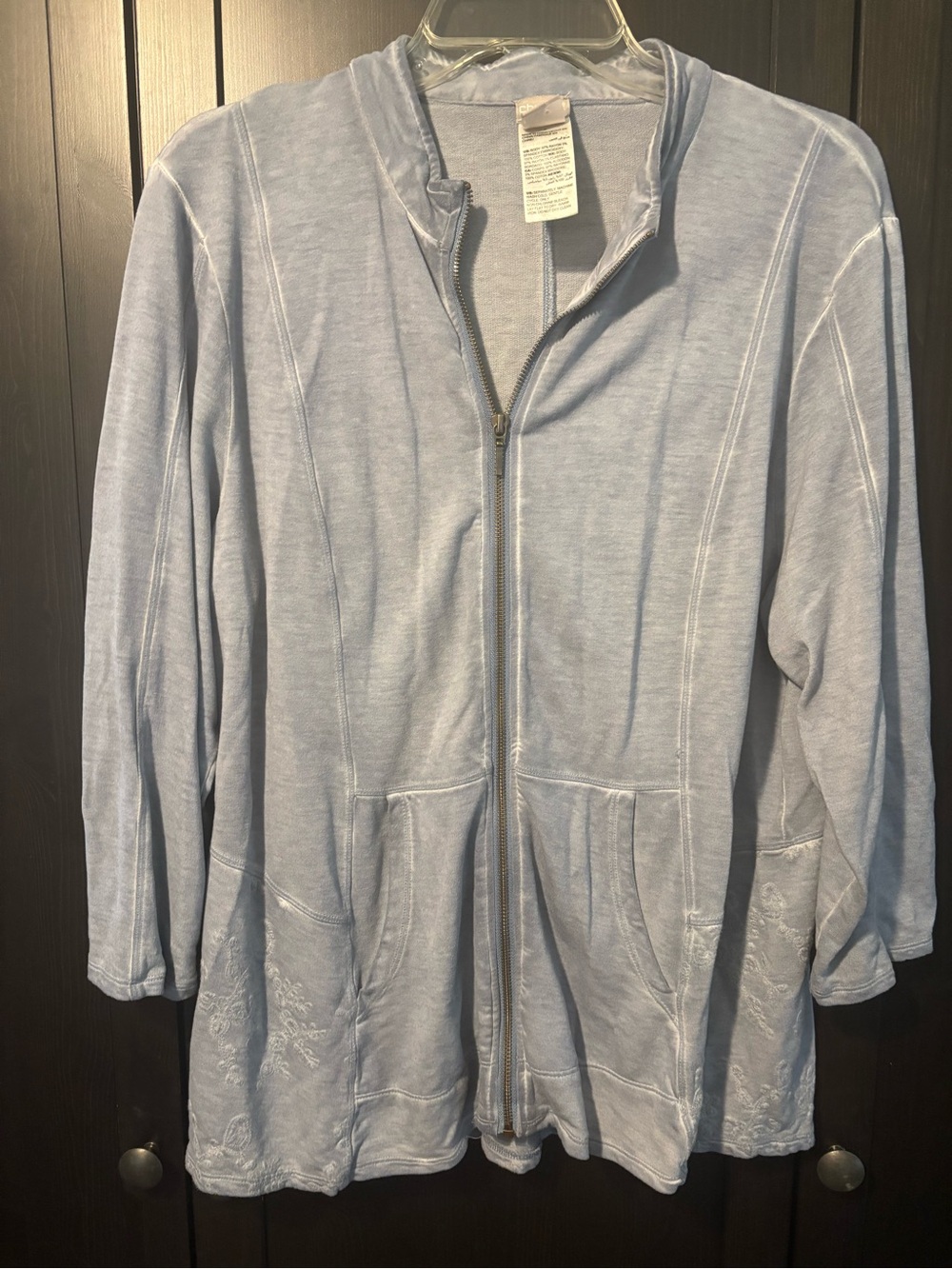 Chicos Zenergy 3/4 sleeve zip up